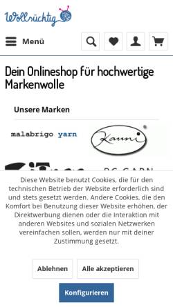 Vorschau der mobilen Webseite www.wollsuechtig.de, Wollsüchtig