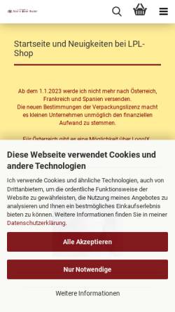 Vorschau der mobilen Webseite lpl-shop.de, Luzy´s Pirate Leather