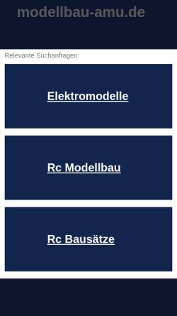 Vorschau der mobilen Webseite www.modellbau-amu.de, Modellbau A.M.U., Schöner,Bengl und Eibert GbR