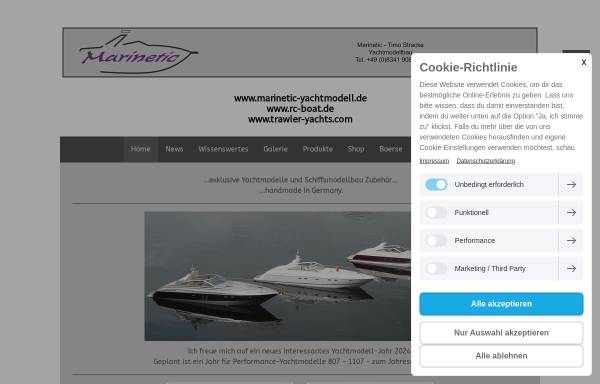 Vorschau von www.marinetic-yachtmodell.de, Marinetic - Timo Stracke