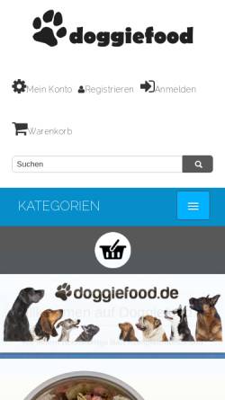 Vorschau der mobilen Webseite www.doggiefood.de, Doggiefood, Frank Norbert Krumbe