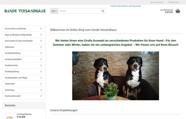 Vorschau von www.hunde-versandhaus.de, Hunde Versandhaus