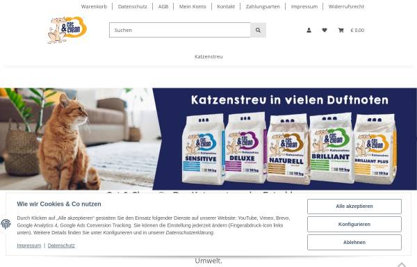 Vorschau von catundclean.de, Cat & Clean Handelsvertretung Miriam Schwerdt