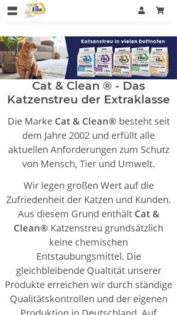 Vorschau der mobilen Webseite catundclean.de, Cat & Clean Handelsvertretung Miriam Schwerdt
