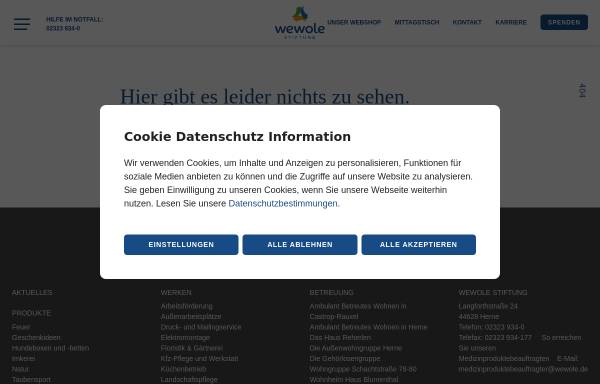 Vorschau von www.taubensportartikel.de, Werkstätten für Behinderte Herne/Castrop-Rauxel GmbH