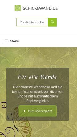 Vorschau der mobilen Webseite www.schickewand.de, Fototapeten