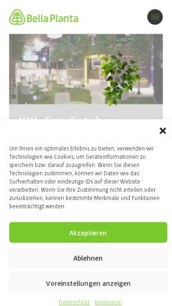 Vorschau der mobilen Webseite www.bellaplanta.de, Bella Planta - etrado Online-Handel GmbH