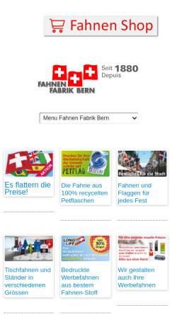 Vorschau der mobilen Webseite allefahnen.ch, Fahnenfabrik Bern