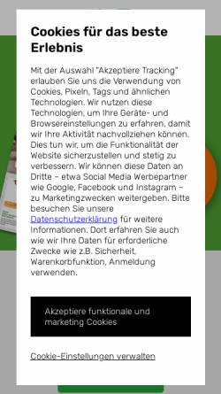 Vorschau der mobilen Webseite www.raima-grill.de, Raiffeisen Mannheim eG