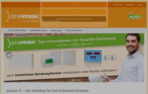 Vorschau von www.anemox-schimmel.de, Alphatherm, Wolfgang Ludwig