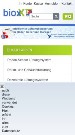 Vorschau der mobilen Webseite bioxx.de, Bioxx UG (haftungsbeschränkt)