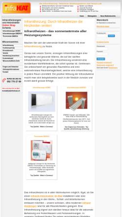 Vorschau der mobilen Webseite www.infraheat.ch, Infraheat Bachmann & Isenschmid