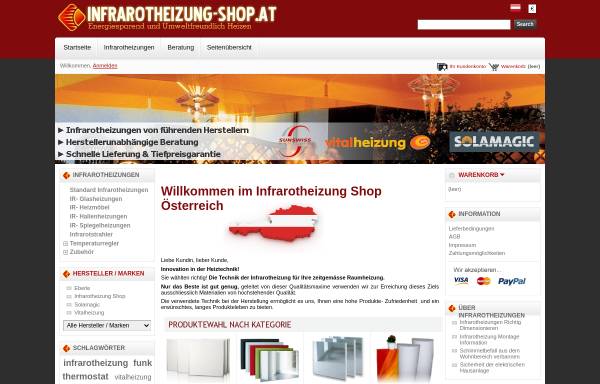 Vorschau von www.infrarotheizung-shop.at, Infrarotheizung Shop Tugendlieb