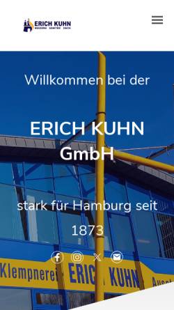 Vorschau der mobilen Webseite www.erich-kuhn.de, Erich Kuhn GmbH
