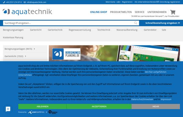 Vorschau von www.aqua-technik-shop.de, Aqua-Technik Beregnungsanlagen GmbH & Co KG