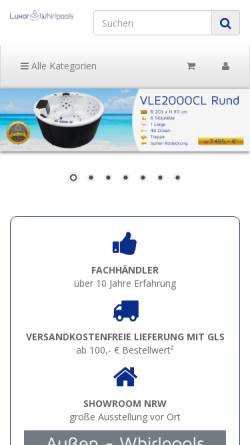 Vorschau der mobilen Webseite www.luxor-whirlpools.de, Luxor Whirlpools, Jörg Schulte