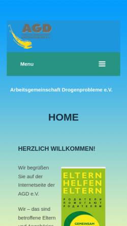 Vorschau der mobilen Webseite agd-berlin.de, Arbeitsgemeinschaft Drogenprobleme Berlin e.V.