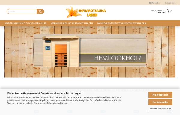 Vorschau von www.infrarotsauna-laden.de, Der Infrarotsauna - Laden