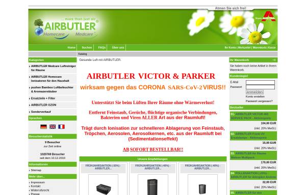 Vorschau von www.airbutler.com, Loserl Sales Enterprise