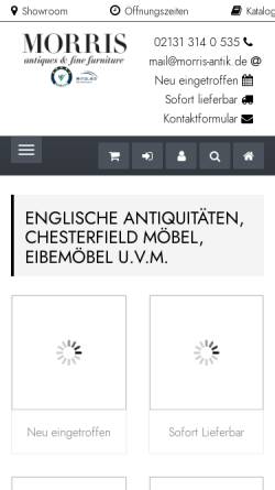 Vorschau der mobilen Webseite morris-antikshop.de, Lutz Krieger & Angelika Oehmen-Krieger GbR