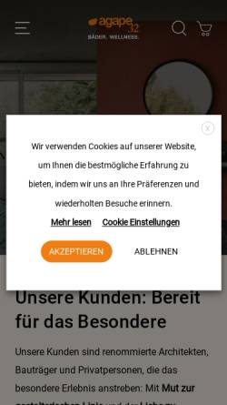 Vorschau der mobilen Webseite www.agape32.de, Agape32, Achim Schneider