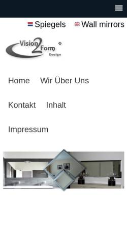 Vorschau der mobilen Webseite vision2form.de, Vision2form Design, Antoon Theodoor Alexander Maria Lubbers