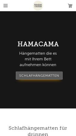 Vorschau der mobilen Webseite www.hamacama.com, Hamacama e.U.