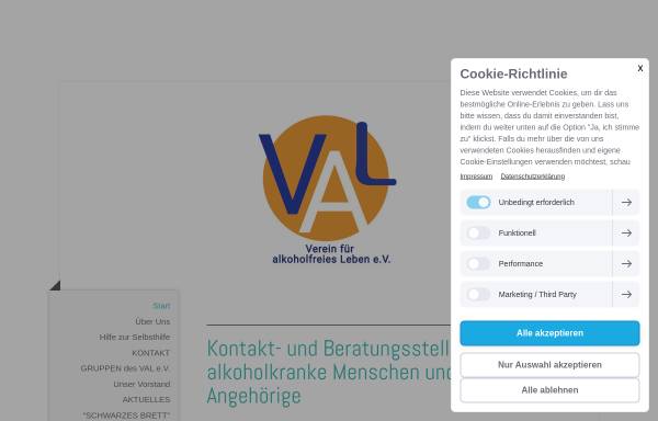 Vorschau von www.val-ev.de, Verein für Alkoholfreies Leben e.V. (VAL)