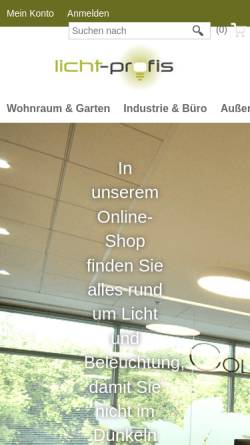 Vorschau der mobilen Webseite www.licht-profis.de, Licht-profis Andreas Annert