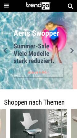 Vorschau der mobilen Webseite www.swopper-shop.de, Trendgo GmbH