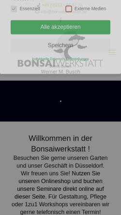 Vorschau der mobilen Webseite www.bonsaiwerkstatt.de, Bonsaiwerkstatt, Werner M. Busch