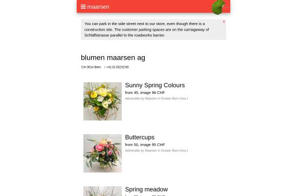 Vorschau von www.maarsen.ch, Blumen Maarsen AG