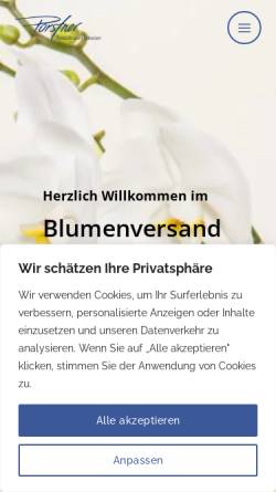 Vorschau der mobilen Webseite www.blumenversand.at, Blumen-Boutique Pürstner KG
