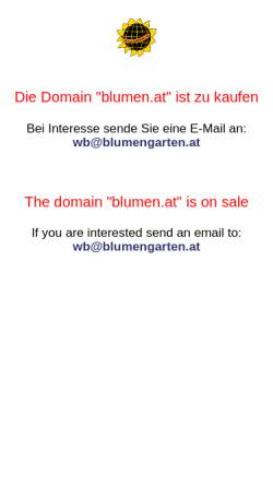 Vorschau der mobilen Webseite www.blumen.at, Blumengarten Handelsges.m.b.H.