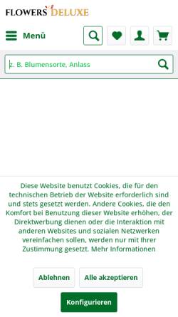Vorschau der mobilen Webseite flowers-deluxe.de, Flowers Deluxe