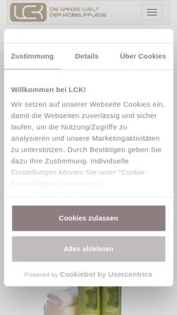 Vorschau der mobilen Webseite www.lederpflege.de, LCK GmbH
