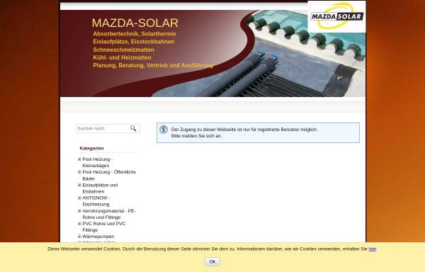 Vorschau von www.mazda-solar.de, Mazda Solar Waterline GmbH