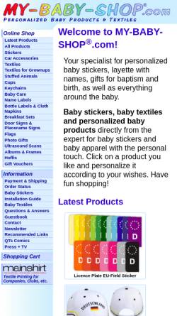 Vorschau der mobilen Webseite www.my-baby-shop.com, Miobambino GmbH
