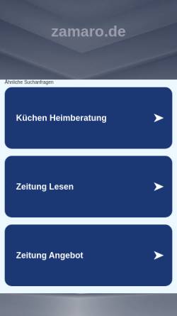 Vorschau der mobilen Webseite www.zamaro.de, Zamaro GmbH - Florian Seubert