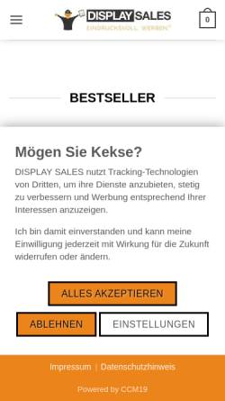 Vorschau der mobilen Webseite www.display-sales.de, Display Sales