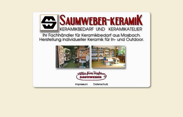 Vorschau von saumweber-keramik.de, Saumweber Keramikbedarf und Keramikatelier