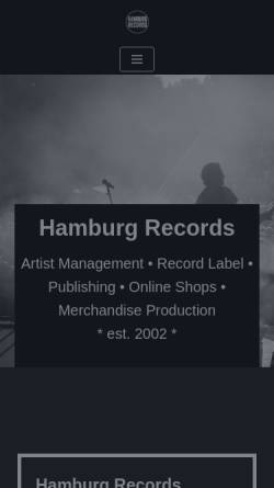 Vorschau der mobilen Webseite shirtagentur.de, Shirtagentur, Hamburg Records Florian V. Schwarz