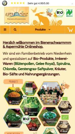 Vorschau der mobilen Webseite aspermuehle.de, Naturwaren-niederrhein GmbH
