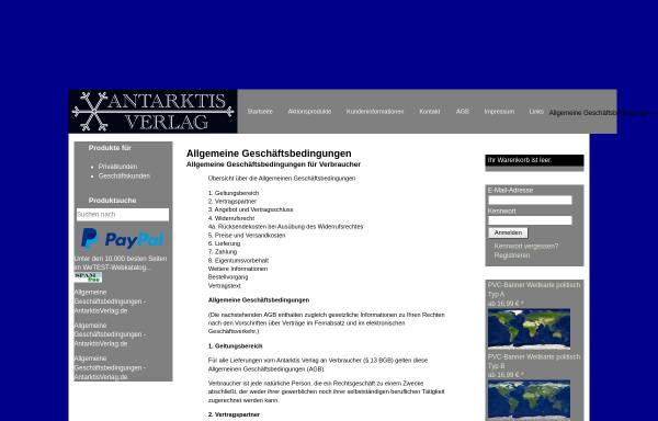 Vorschau von www.antarktisverlag.de, Antarktis Verlag, Björn Bendix