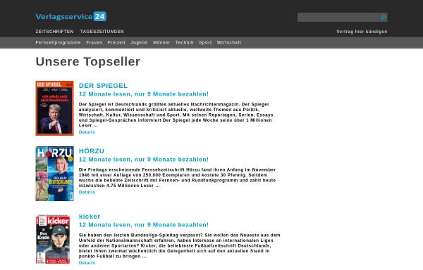 Vorschau von www.verlagsservice24.de, Verlagsservice24 Handels-UG