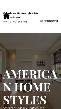 Vorschau der mobilen Webseite www.americanhomestyles.de, American Homestyles