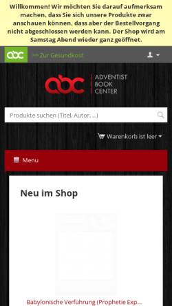 Vorschau der mobilen Webseite www.adventistbookcenter.de, Adventist Book Center