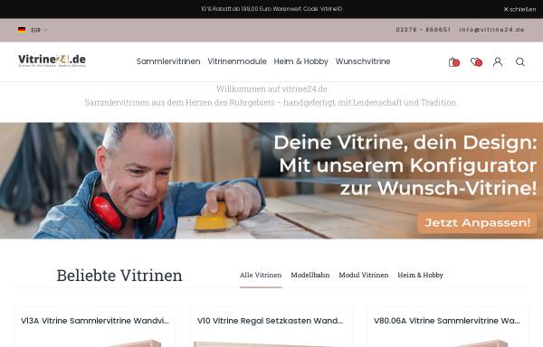 Vorschau von www.vitrine24.de, Alsino GmbH & Co.KG