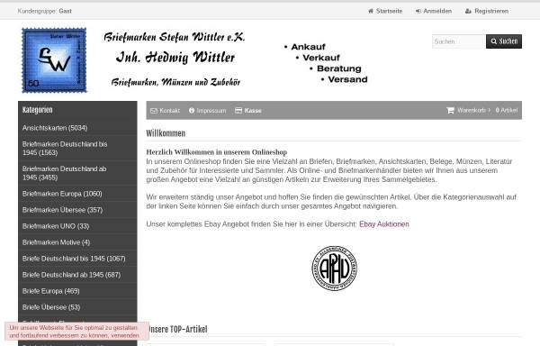 Vorschau von www.briefmarken-wittler.de, Briefmarken Stefan Wittler e. K.