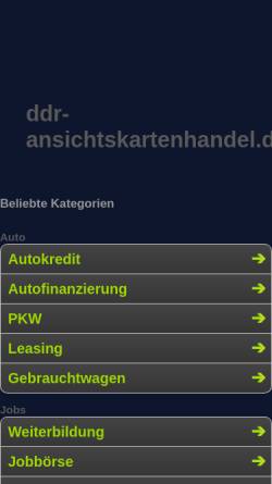 Vorschau der mobilen Webseite www.ddr-ansichtskartenhandel.de, SEBA-Druck, Enrico Baak